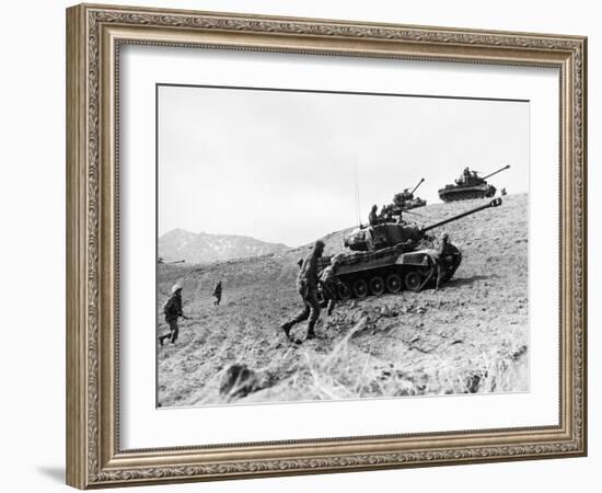 Korean War: Infantrymen-null-Framed Giclee Print