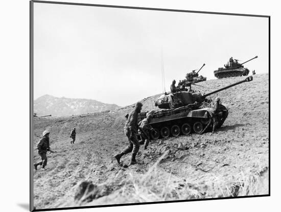 Korean War: Infantrymen-null-Mounted Giclee Print