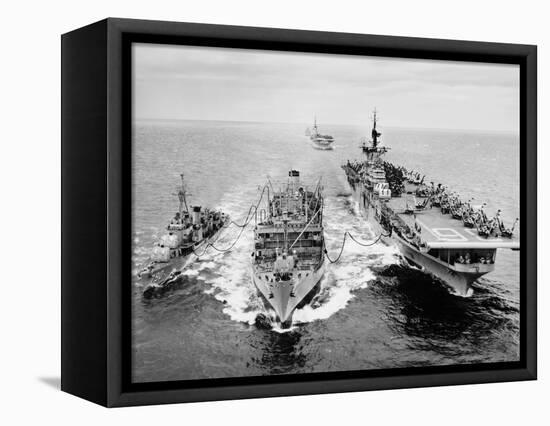 Korean War: Ship Refueling-null-Framed Premier Image Canvas