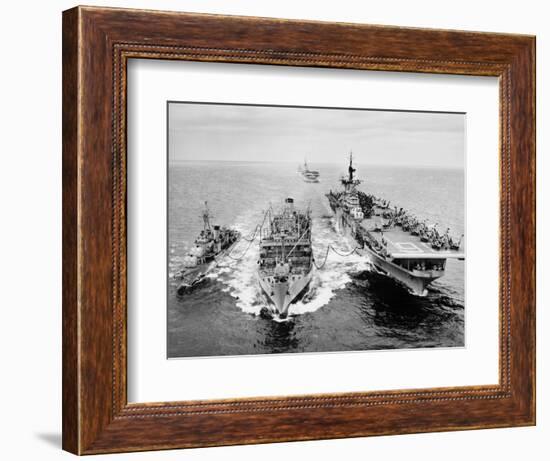 Korean War: Ship Refueling-null-Framed Photographic Print