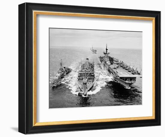 Korean War: Ship Refueling-null-Framed Photographic Print