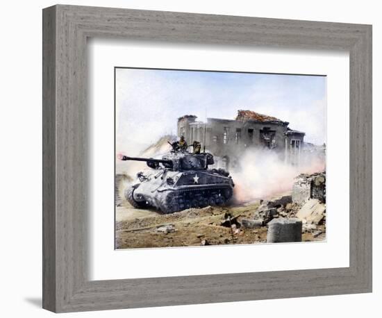 Korean War: Tank, 1951-null-Framed Photographic Print