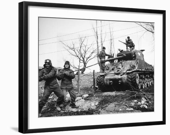 Korean War: Tank, 1951-null-Framed Photographic Print