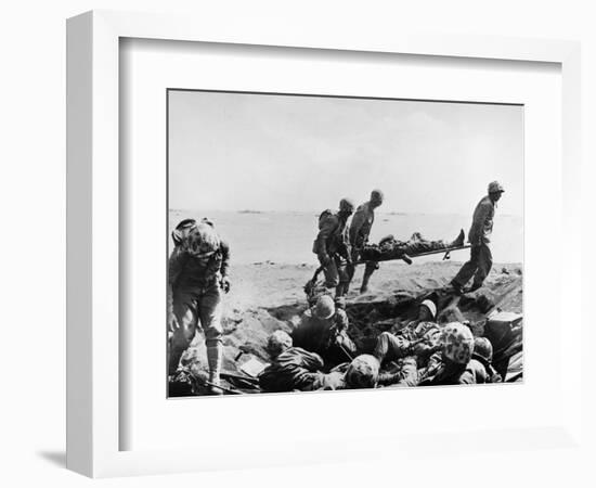 Korean War: Wounded-null-Framed Photographic Print