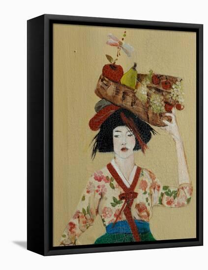 Korean Women with Basket of Fruit, 2016, Detail-Susan Adams-Framed Premier Image Canvas
