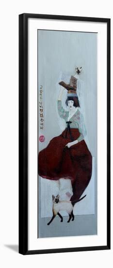 Korean Women with Siamese Cats, 2016-Susan Adams-Framed Giclee Print