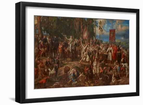 Kosciuszko at Raclawice, 1888 (Oil on Canvas)-Jan Matejko-Framed Giclee Print