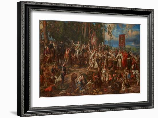 Kosciuszko at Raclawice, 1888 (Oil on Canvas)-Jan Matejko-Framed Giclee Print