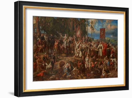 Kosciuszko at Raclawice, 1888 (Oil on Canvas)-Jan Matejko-Framed Giclee Print