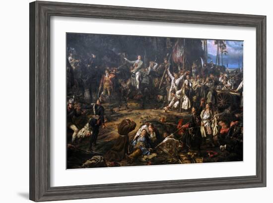 Kosciuszko in the Battle of Raclawice, 1794, 1888-Jan Matejko-Framed Giclee Print