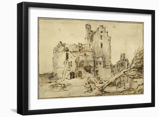 Kostverloren Castle in Decay, 1652-57-Rembrandt van Rijn-Framed Giclee Print
