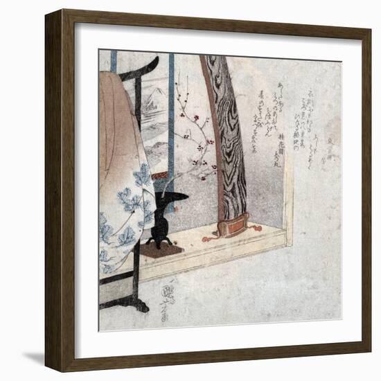 Koto and Robe Stand, Japanese Wood-Cut Print-Lantern Press-Framed Art Print