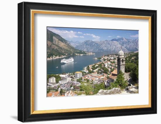 Kotor Bay and Bell Tower of Our Lady of Salvation, Montenegro-ollirg-Framed Photographic Print