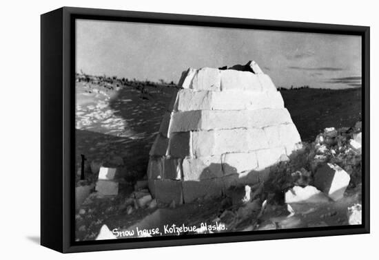 Kotzebue, Alaska - Snow Igloo-Lantern Press-Framed Stretched Canvas
