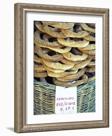 Koulouria (Greek Sesame Bread Rings), Syntagma District, Athens, Greece-Doug Pearson-Framed Photographic Print