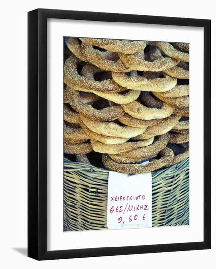 Koulouria (Greek Sesame Bread Rings), Syntagma District, Athens, Greece-Doug Pearson-Framed Photographic Print