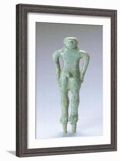 Kouros in Bronze, from Villa Cassarini, Bologna. Etruscan Civilization, Ca 500 BC.-null-Framed Giclee Print