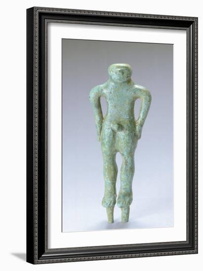 Kouros in Bronze, from Villa Cassarini, Bologna. Etruscan Civilization, Ca 500 BC.-null-Framed Giclee Print