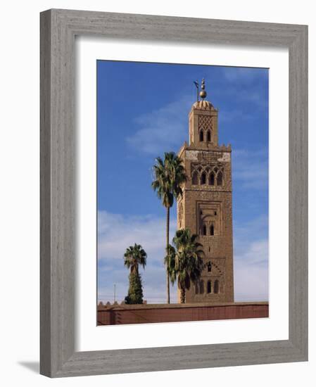 Koutoubia Minaret and Mosque, Marrakesh, Morocco, North Africa, Africa-Poole David-Framed Photographic Print