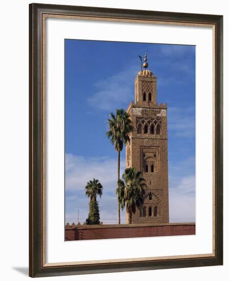 Koutoubia Minaret and Mosque, Marrakesh, Morocco, North Africa, Africa-Poole David-Framed Photographic Print