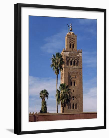 Koutoubia Minaret and Mosque, Marrakesh, Morocco, North Africa, Africa-Poole David-Framed Photographic Print