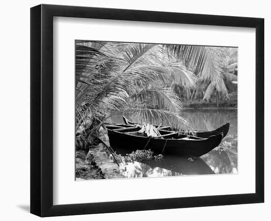 Kovalum, Kerala, India, Boat in Village-Elisa Cicinelli-Framed Photographic Print
