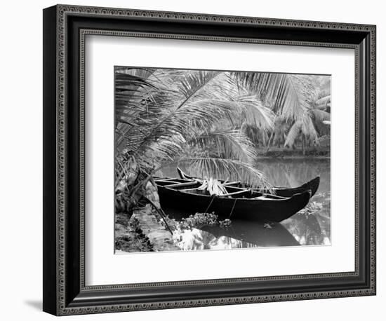 Kovalum, Kerala, India, Boat in Village-Elisa Cicinelli-Framed Photographic Print