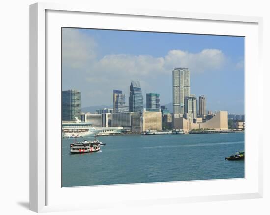 Kowloon Skyline and Victoria Harbour, Hong Kong, China, Asia-Amanda Hall-Framed Photographic Print