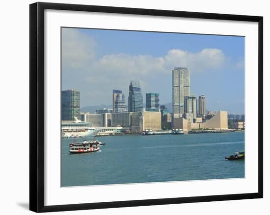 Kowloon Skyline and Victoria Harbour, Hong Kong, China, Asia-Amanda Hall-Framed Photographic Print