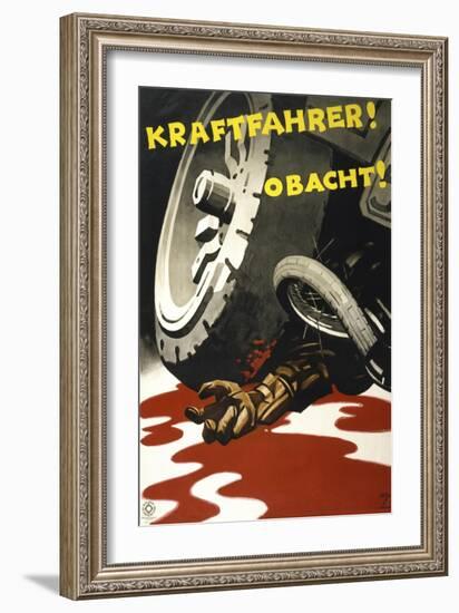 Kraftfahrer! Obacht!-null-Framed Giclee Print