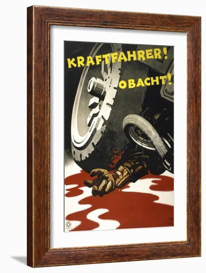 Kraftfahrer! Obacht!-null-Framed Giclee Print