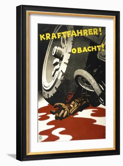 Kraftfahrer! Obacht!-null-Framed Giclee Print