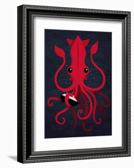 Kraken Attaken-Michael Buxton-Framed Art Print