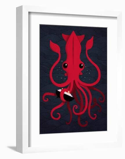 Kraken Attaken-Michael Buxton-Framed Art Print