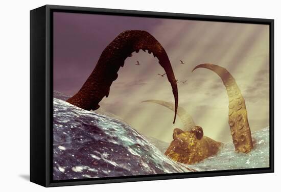 Kraken-Christian Darkin-Framed Premier Image Canvas