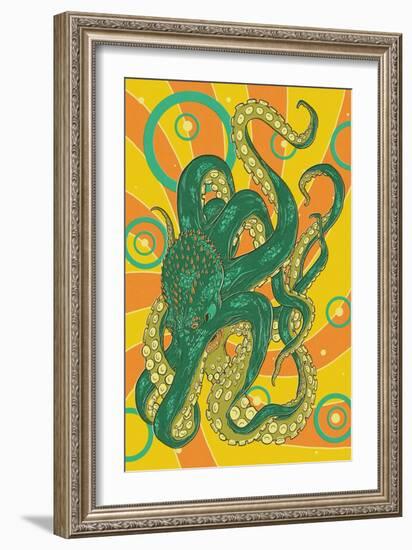 Kraken-Lantern Press-Framed Art Print