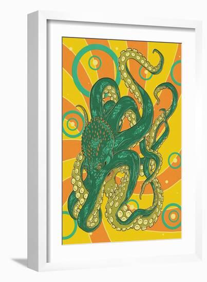 Kraken-Lantern Press-Framed Art Print