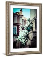 Krakow - Fragments of the Monument of Adam Mickiewicz.-Curioso Travel Photography-Framed Photographic Print
