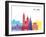 Krakow Skyline Pop-paulrommer-Framed Art Print