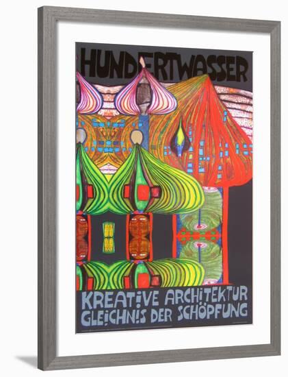 Kreative Architecture-Friedensreich Hundertwasser-Framed Art Print