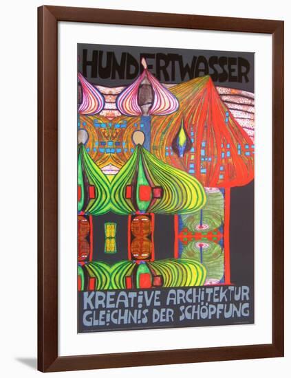 Kreative Architecture-Friedensreich Hundertwasser-Framed Art Print