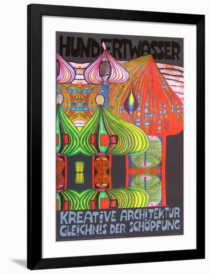 Kreative Architecture-Friedensreich Hundertwasser-Framed Art Print