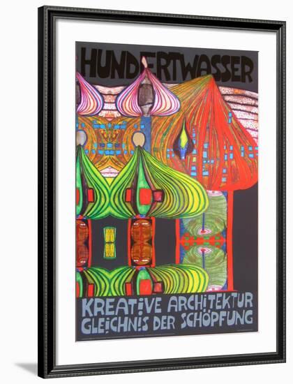 Kreative Architecture-Friedensreich Hundertwasser-Framed Art Print