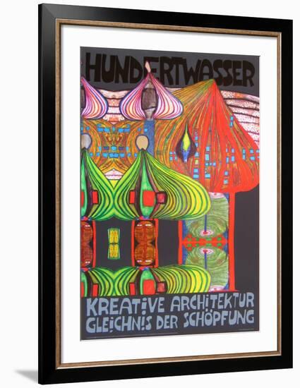 Kreative Architecture-Friedensreich Hundertwasser-Framed Art Print