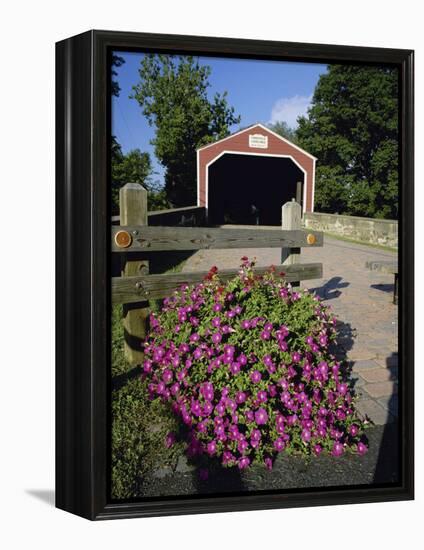 Kreidersville Covered Bridge, Northampton County, Pennsylvania, USA-null-Framed Premier Image Canvas