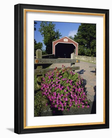 Kreidersville Covered Bridge, Northampton County, Pennsylvania, USA-null-Framed Photographic Print