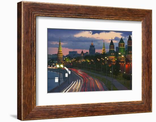 Kremlevskaya Nab at Dusk-Jon Hicks-Framed Photographic Print