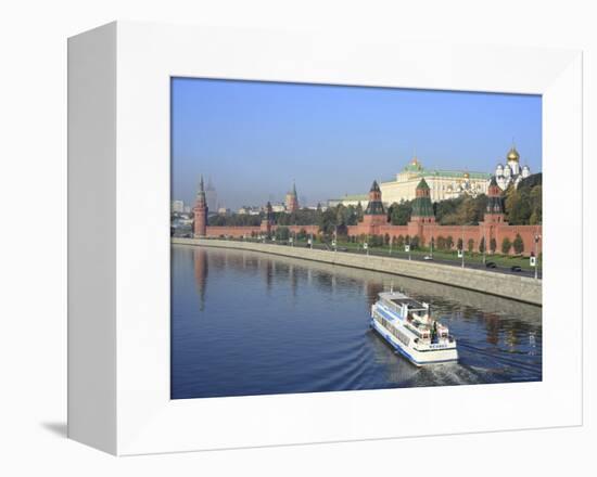 Kremlin and Moskva River, Moscow, Russia-Ivan Vdovin-Framed Premier Image Canvas