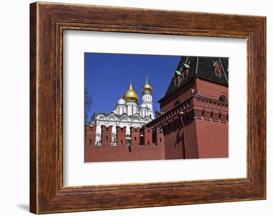 Kremlin Wall and Grand Kremlin Palace, Moscow, Russia-null-Framed Art Print