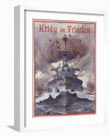 Krieg Im Frieden, Poster Celebrating the German Naval Manoeuvres of 1903-Willy Stower-Framed Giclee Print